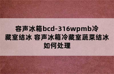 容声冰箱bcd-316wpmb冷藏室结冰 容声冰箱冷藏室蔬菜结冰如何处理